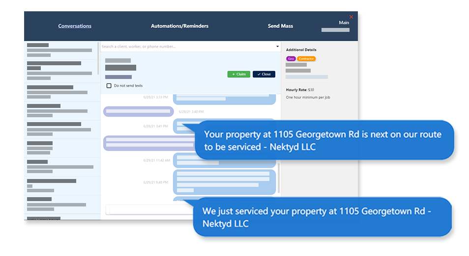 Manage Text Conversations