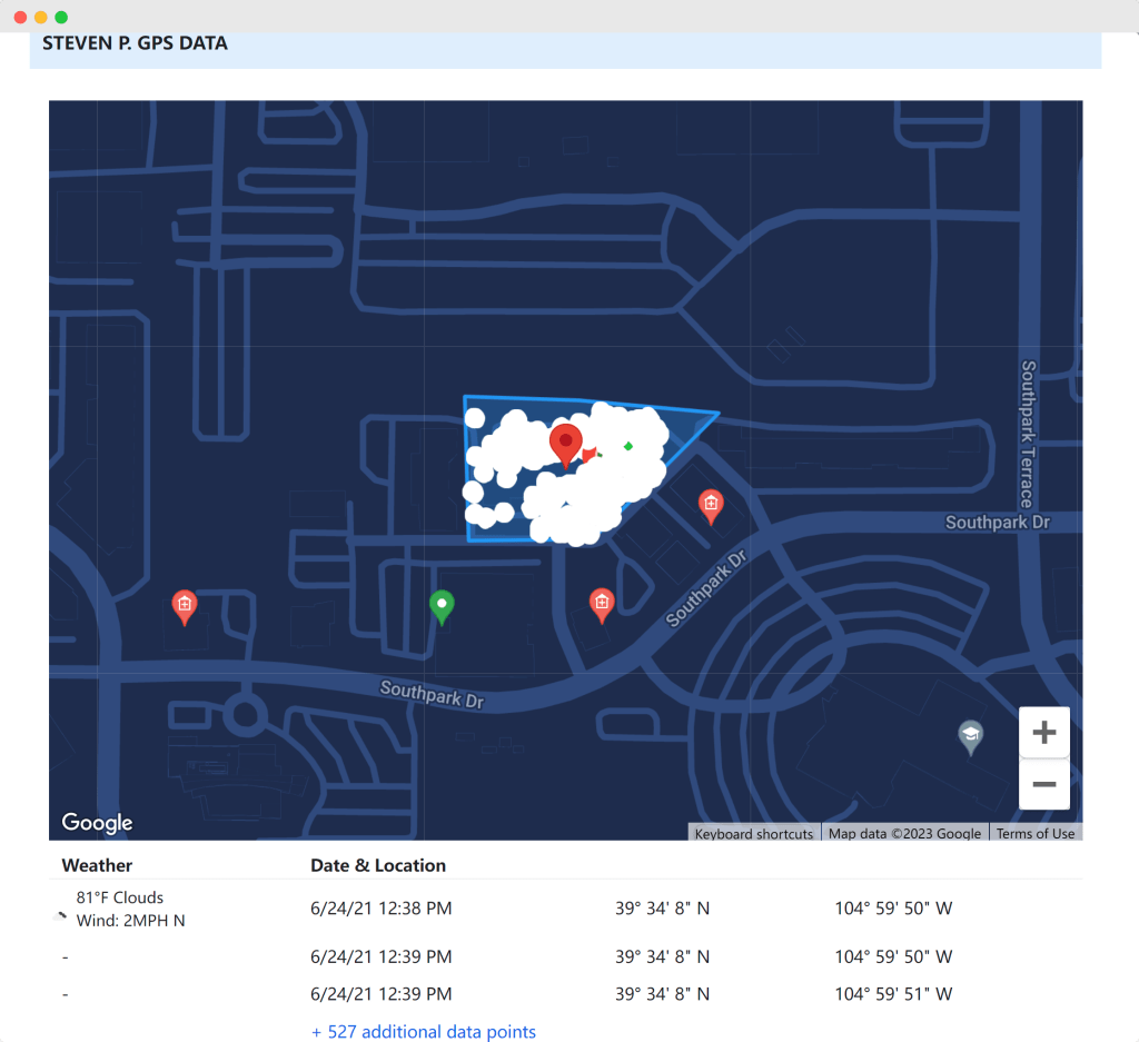 GeoTracking Proof of Service