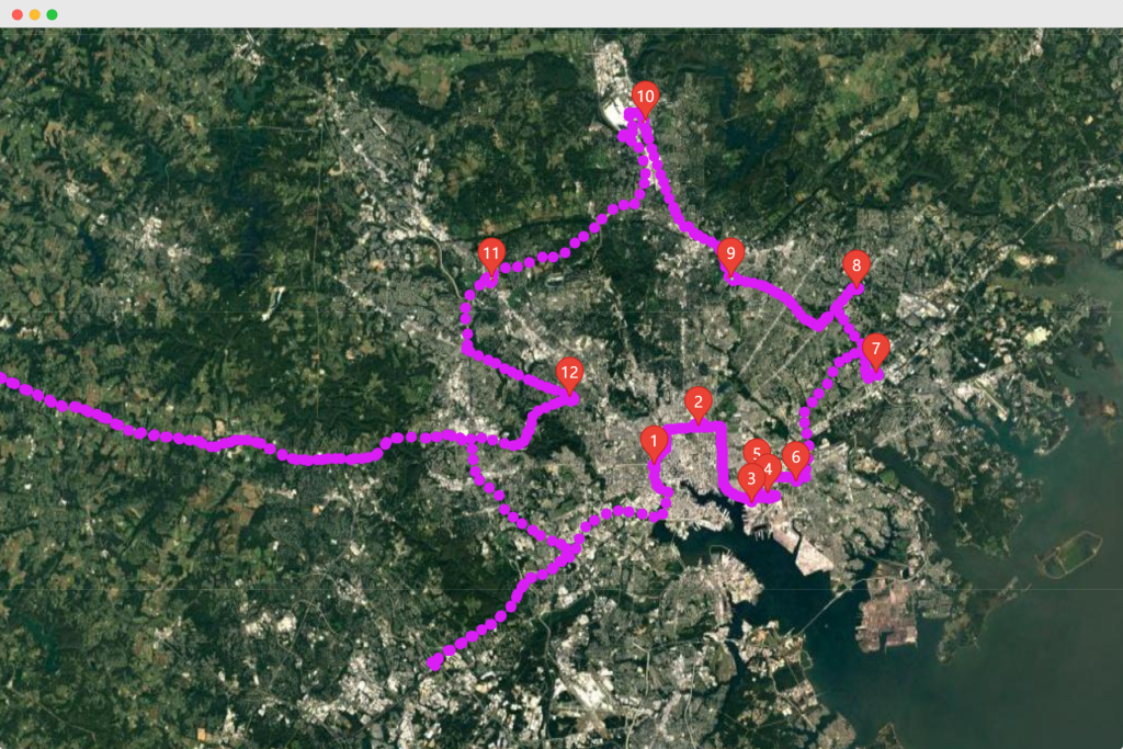 Route Optimizer Map 15 properties