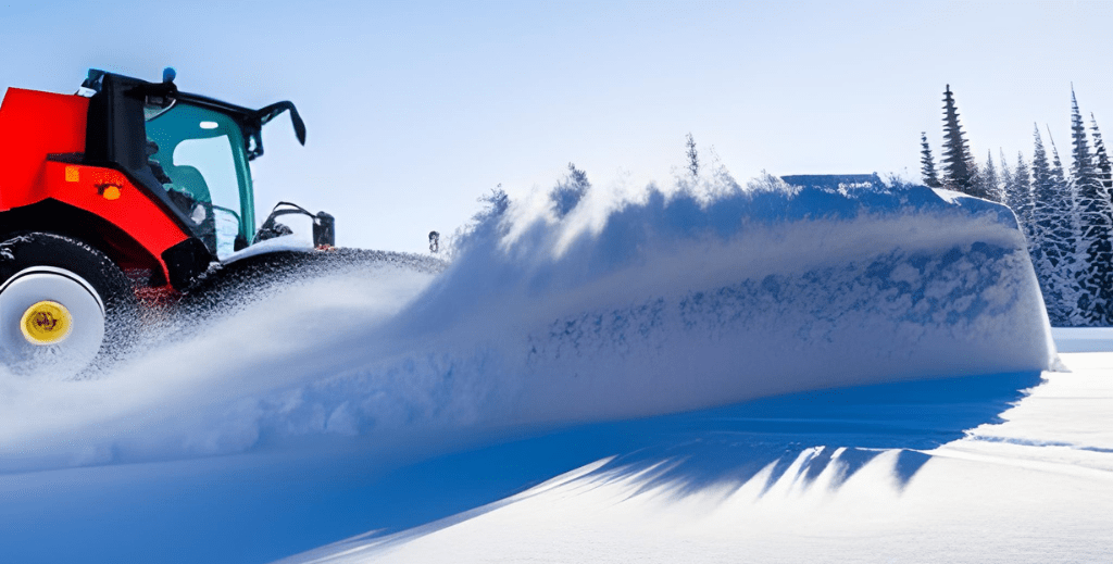 Commercial Snow Plowing Snow with Technology